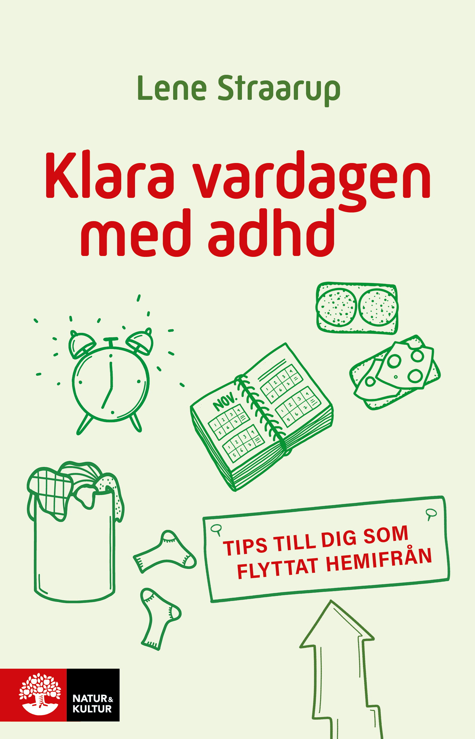 Omslag: Klara vardagen med adhd : Tips till dig som flyttat hemifrån