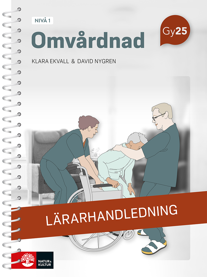 Omslag: Omvårdnad nivå 1 Lärarhandledning med Lärarwebb