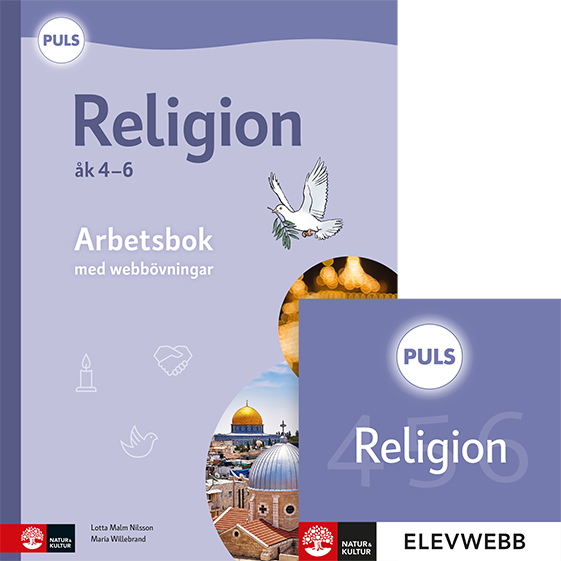 Omslag: PULS Religion 4-6 Arbetsbok med elevwebb, fjärde upplagan