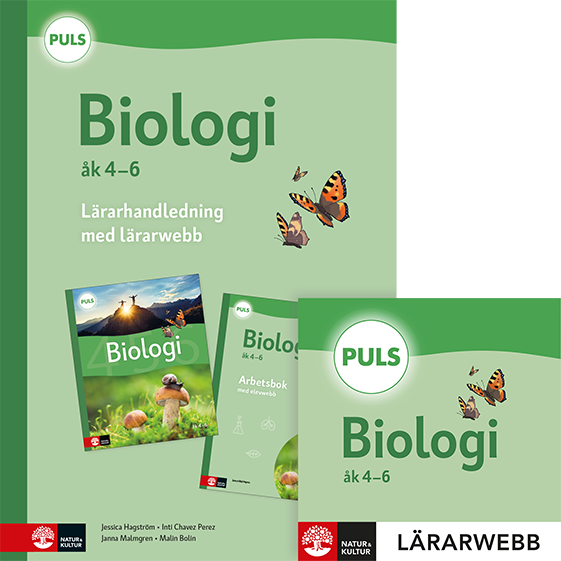 Omslag: PULS Biologi 4-6 Lärarhandledning med lärarwebb, fjärde upplagan