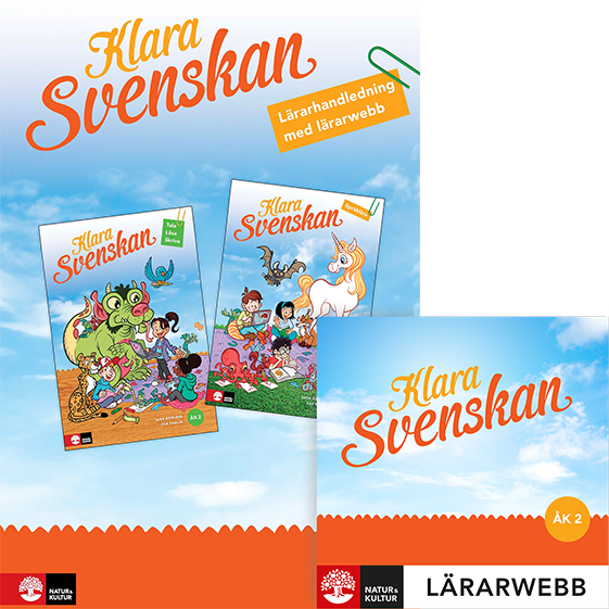 Omslag: Klara svenskan åk 2 Lärarhandledning med lärarwebb