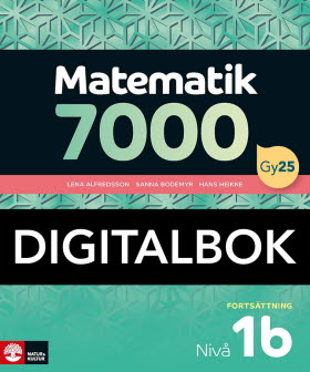 Matematik 7000 fortsättning nivå 1b Digitalbok
