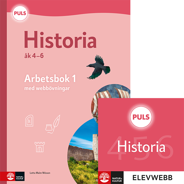 Omslag: PULS Historia 4-6 Arbetsbok 1 med elevwebb, fjärde uppl