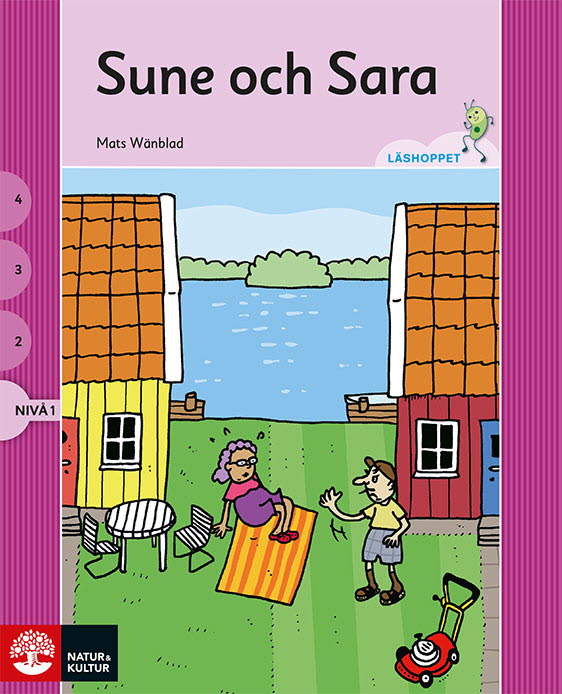 Omslag: Läshoppet Nivå 1 - Sune och Sara, 4 titlar