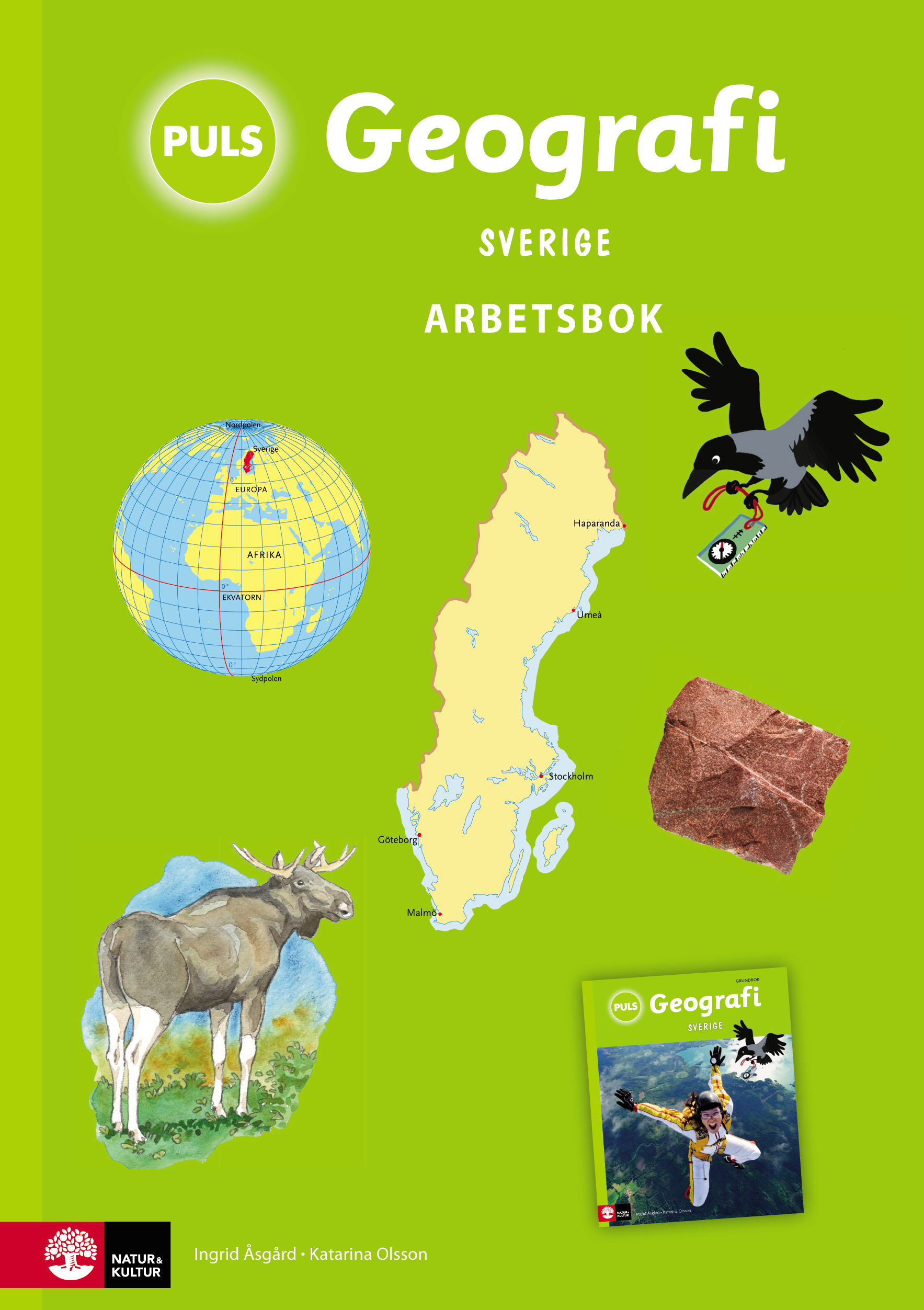 Omslag: PULS Geografi 4-6 Sverige Arbetsbok, tredje upplagan