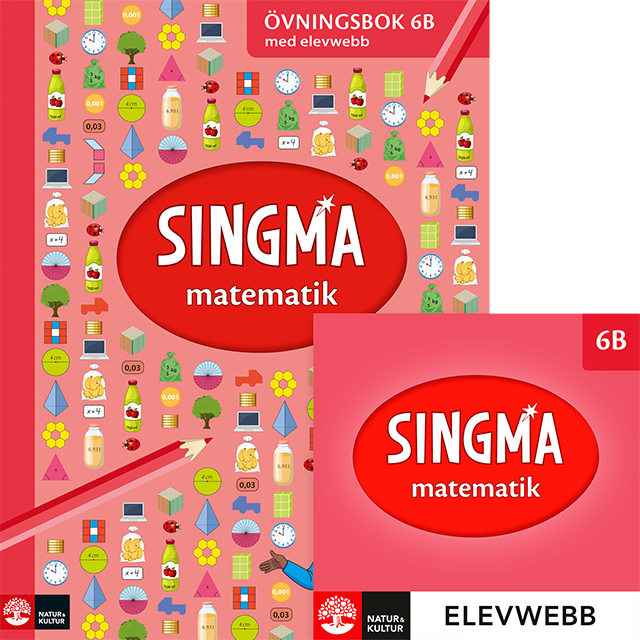 Omslag: Singma matematik 6B Övningsbok med elevwebb