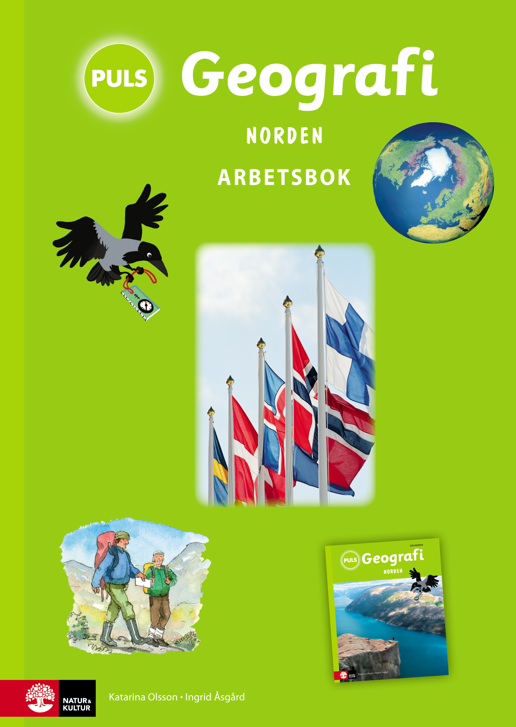 Omslag: PULS Geografi 4-6 Norden Arbetsbok, tredje upplagan