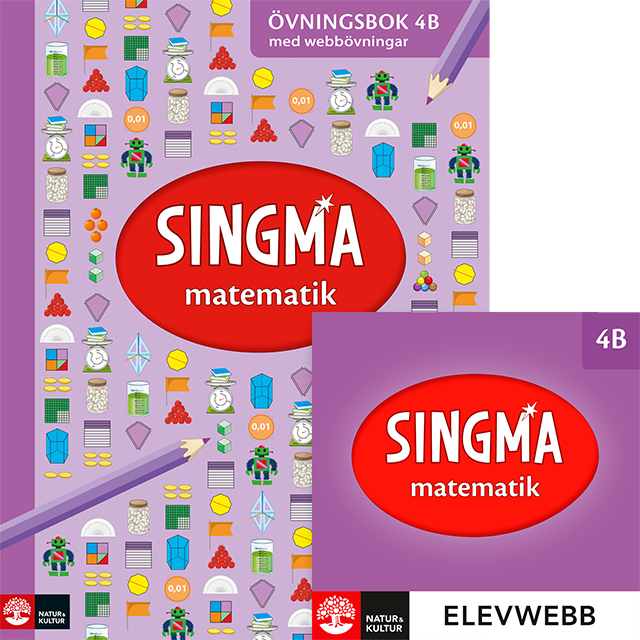 Omslag: Singma matematik 4B Övningsbok med elevwebb