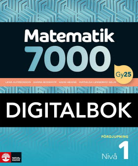 Matematik 7000 fördjupning nivå 1 Digitalbok