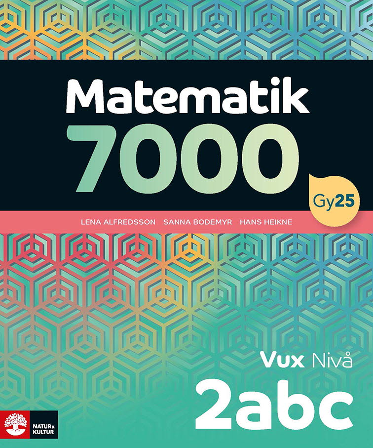 Omslag: Matematik 7000 nivå 2abc Vux