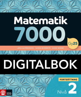 Matematik 7000 fortsättning nivå 2 Digitalbok