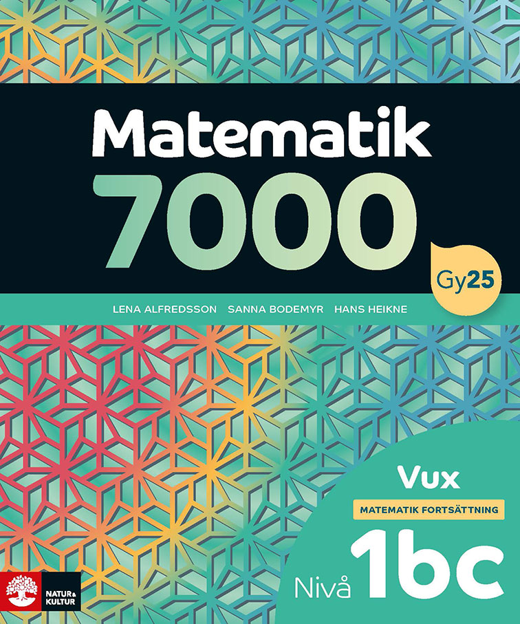 Omslag: Matematik 7000 fortsättning nivå 1bc Vux
