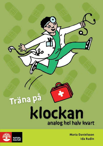 Omslag: Träna på matte Klockan analog hel,halv,kvart (5-pack)