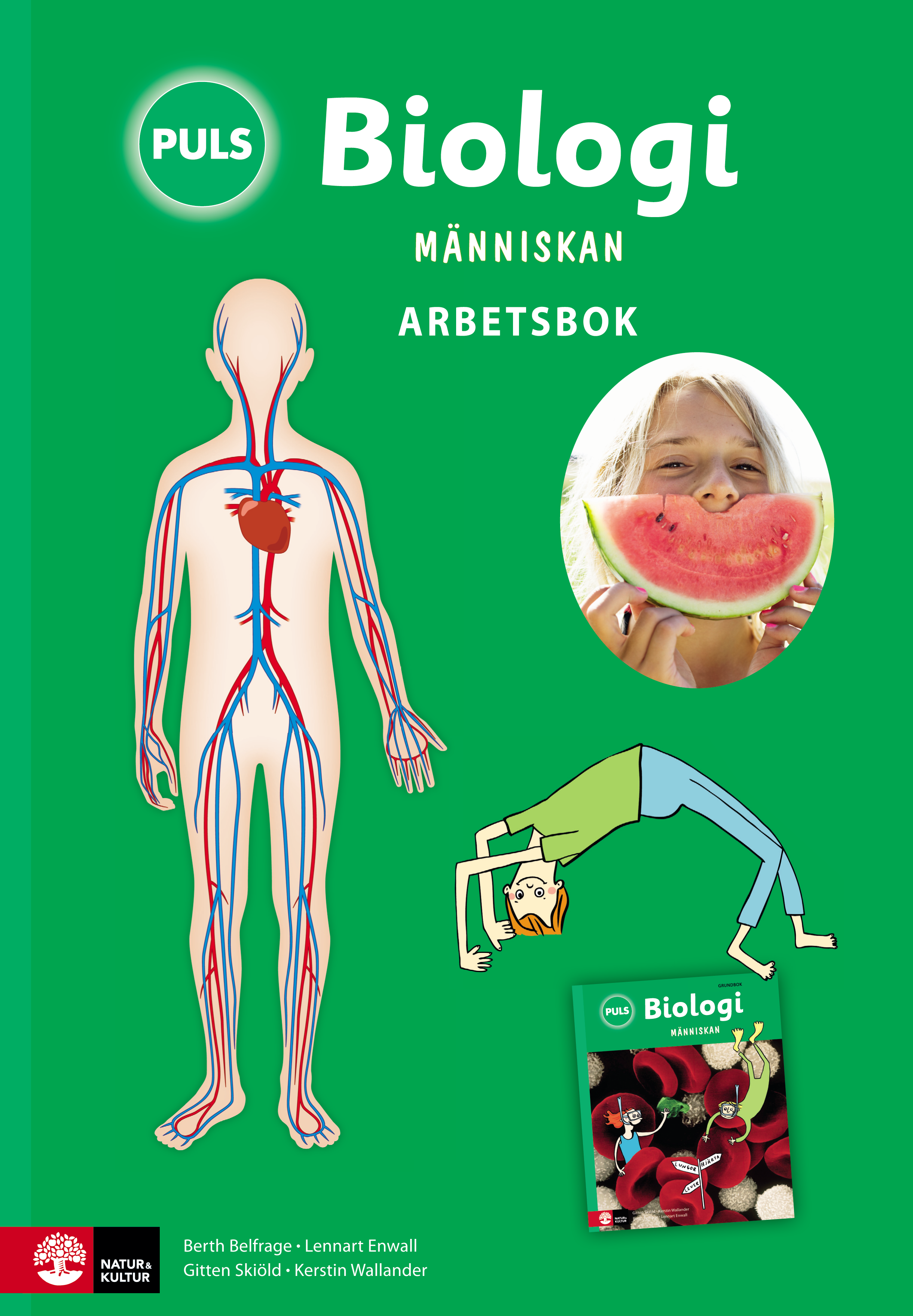 Omslag: PULS Biologi 4-6 Människan Arbetsbok, tredje upplagan