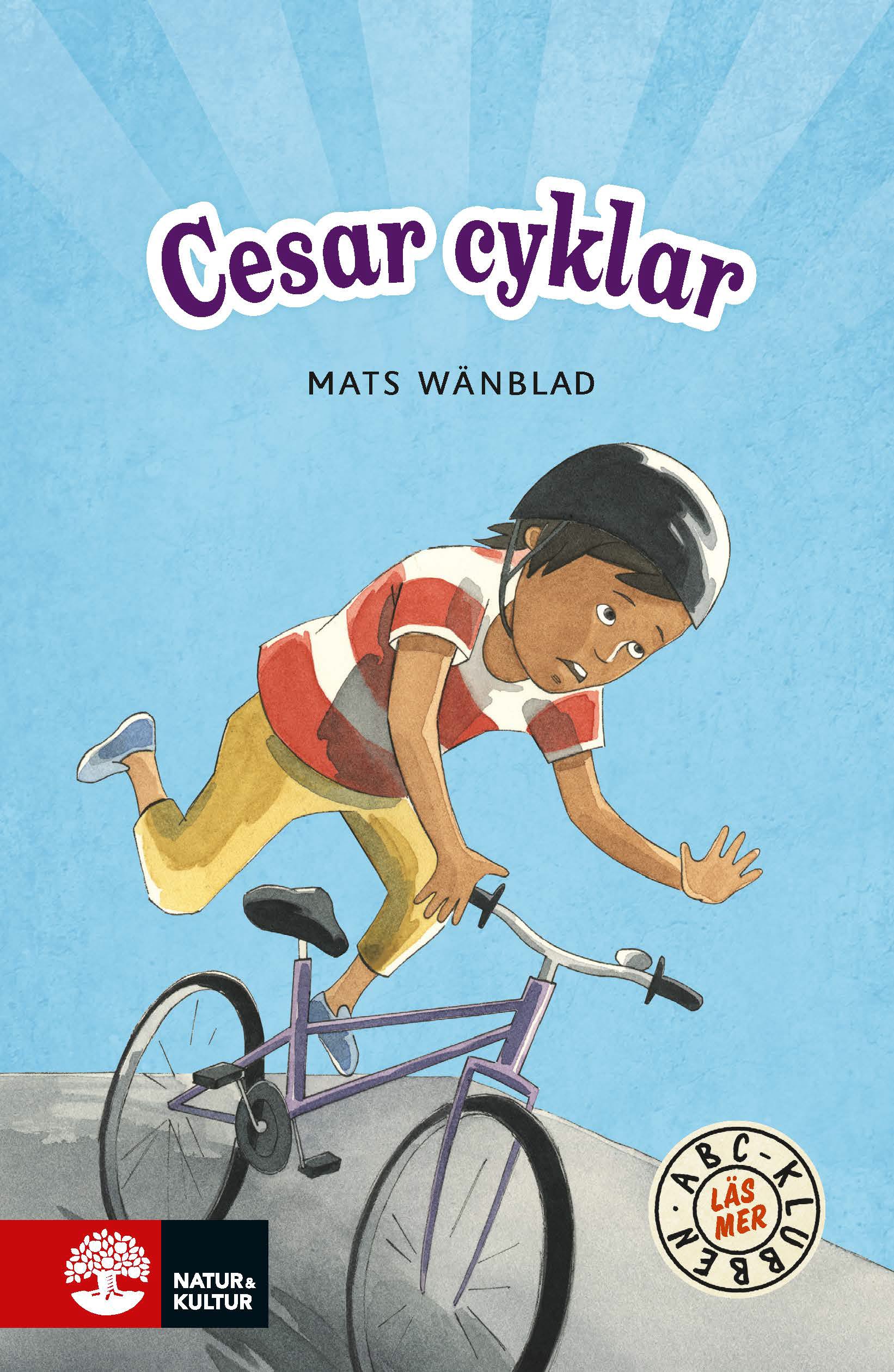 Omslag: ABC-klubben, Läs mer Blå, Cesar cyklar