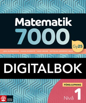 Matematik 7000 fördjupning nivå 1 Digitalbok